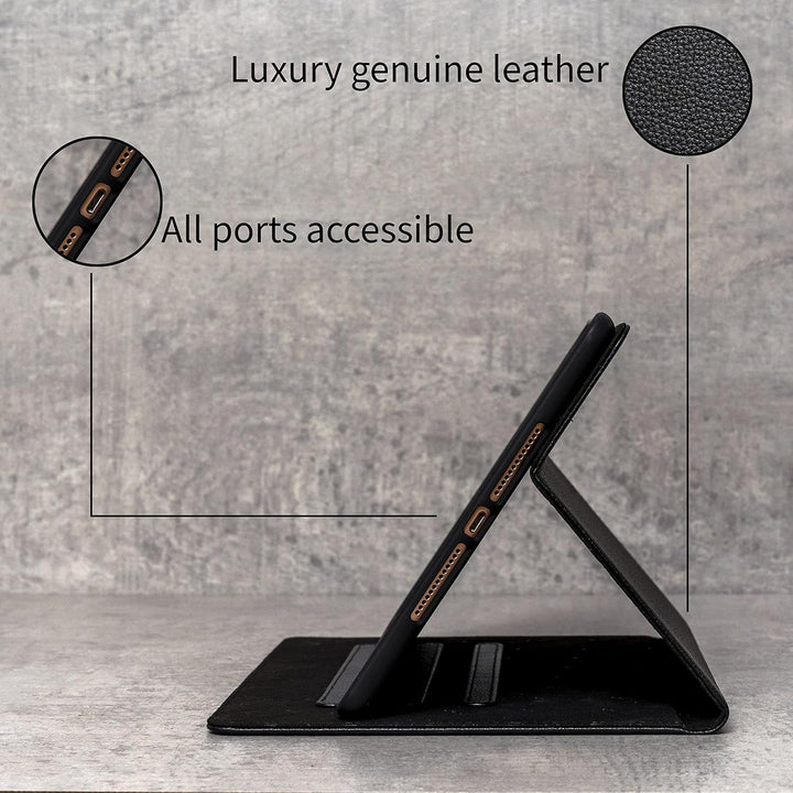 Porter Riley - Lederhülle für iPad 10.2" (9. / 8. / 7. Generation) 2021/2020/2019. Premium Echtleder