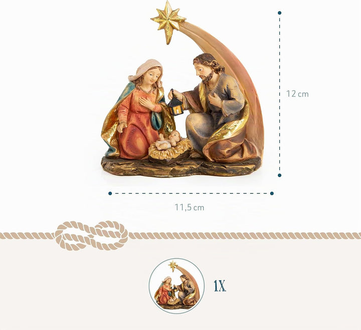 Logbuch-Verlag Weihnachtskrippe Maria Josef Jesukind - kleine Krippe Tischkrippe Weihnachten Geschen