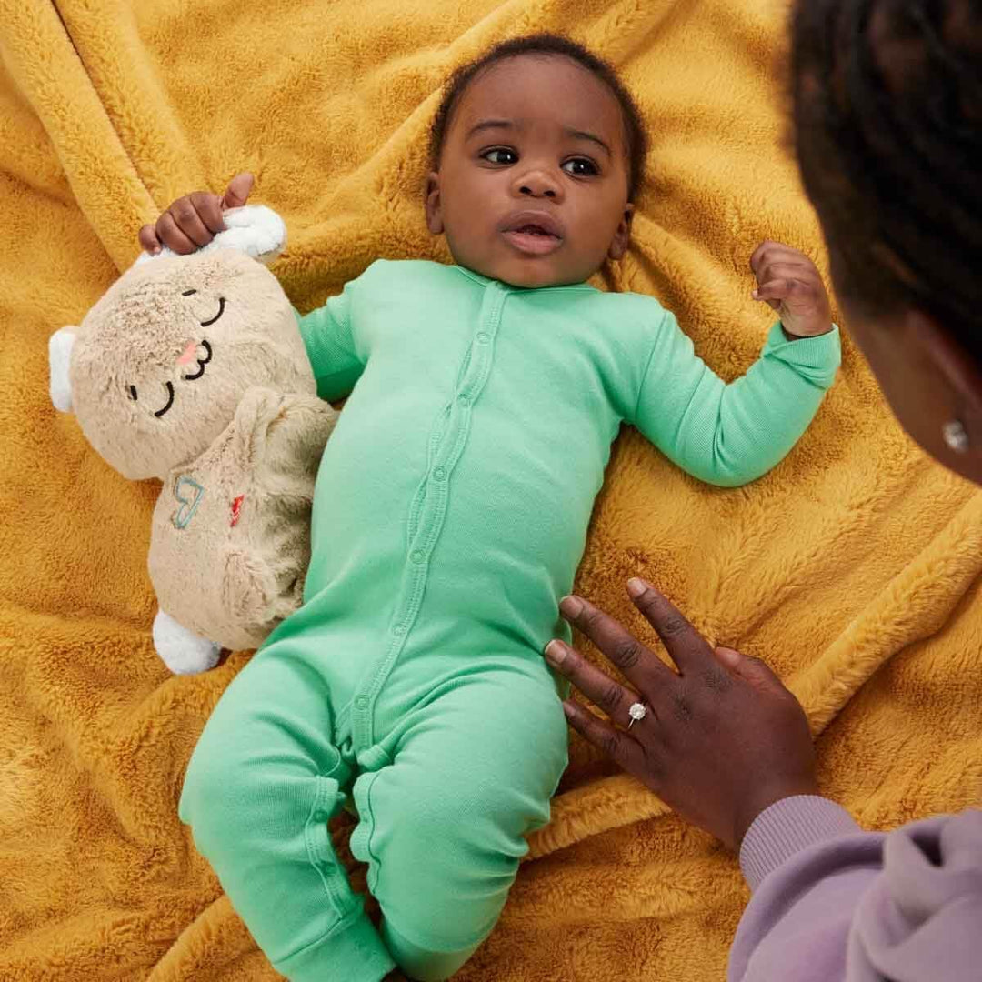 Fisher-Price Schlummer Häschen - tragbares Plüschspielzeug mit Musik und Licht für Neugeborene, Baby