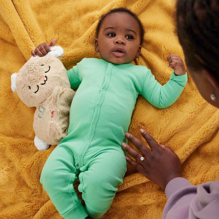 Fisher-Price Schlummer Häschen - tragbares Plüschspielzeug mit Musik und Licht für Neugeborene, Baby