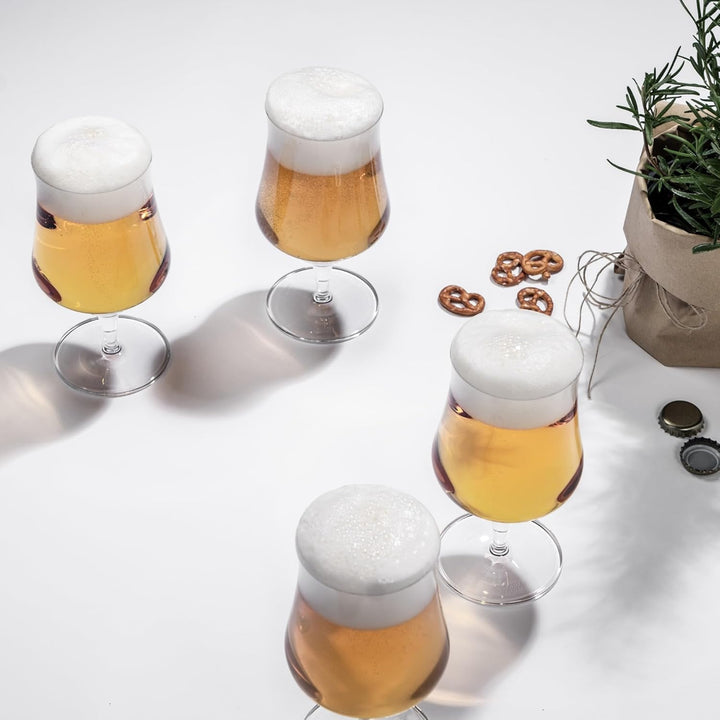 SCHOTT ZWIESEL Universalglas Beer Basic Craft 0,3 (4er-Set), klassisches Bierglas für Craft Beer, sp