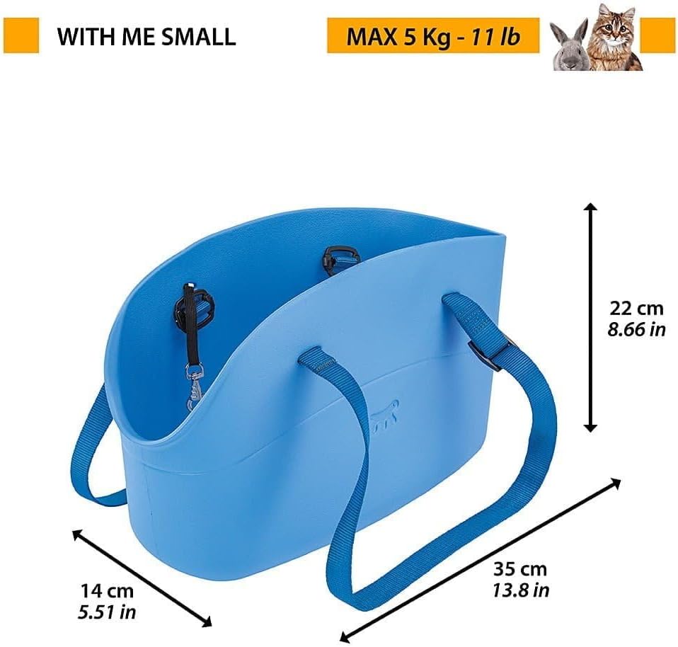 Ferplast Hundetragetasche für kleine Hunde und Katzen WITH-ME SMALL, Transporttasche für Haustiere,