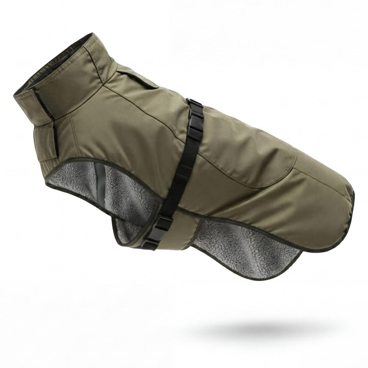 Regenmantel Hund wasserdicht mit Fleece-Futter – Hundemantel wasserdicht - Hundemantel warm - Regenm