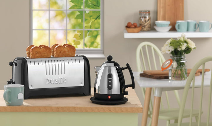 Dualit 46065 Long Lite Toaster, 2000 W, Schwarz, Edelstahl