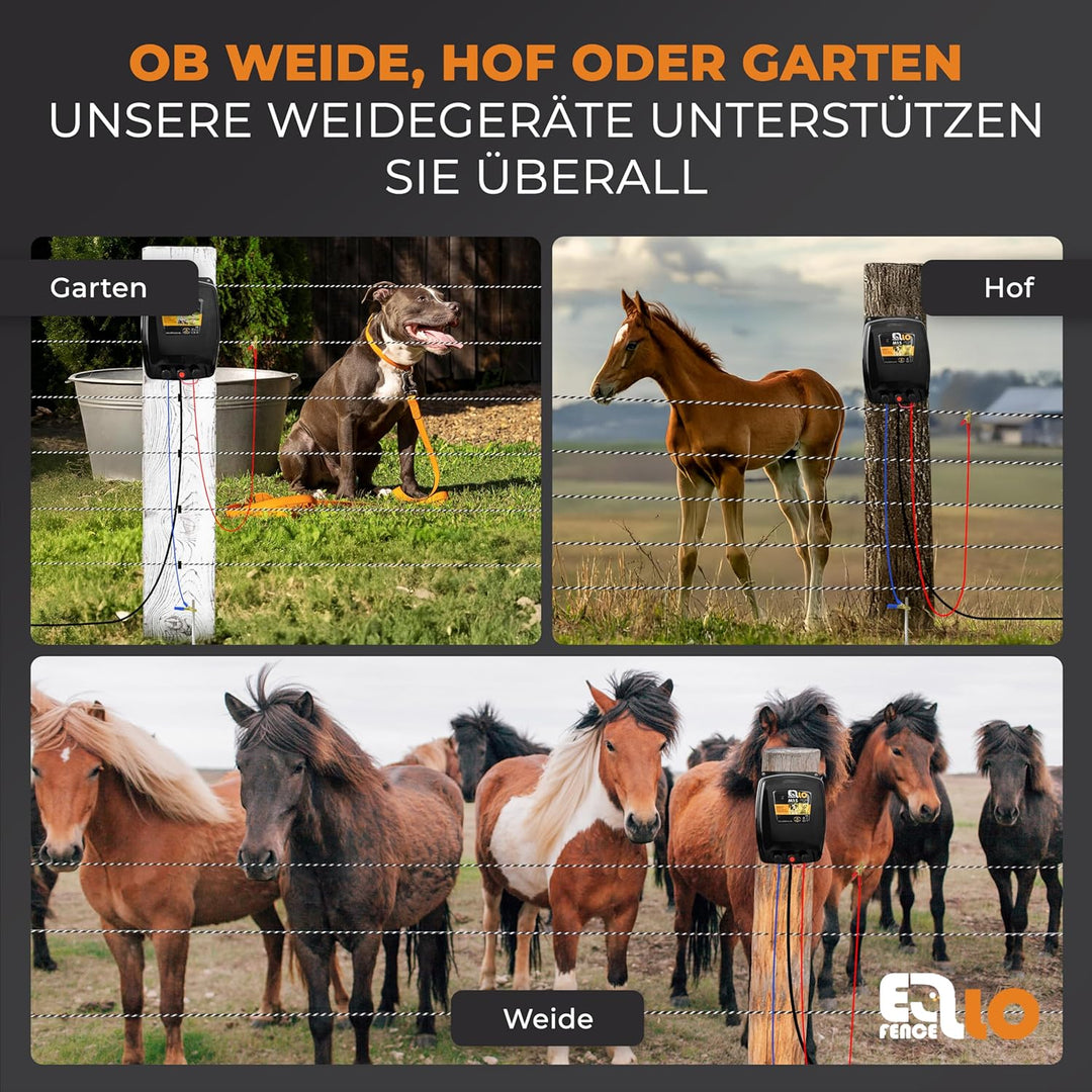 Weidezaungerät 230V M15 | Extra Starkes &amp; leises Elektrozaungerät | Wetterfestes Stromzaungerät für