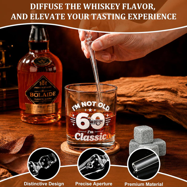 EXREIZST60. Geburtstag Geschenk Mann – Whisky Set 1966 Classic