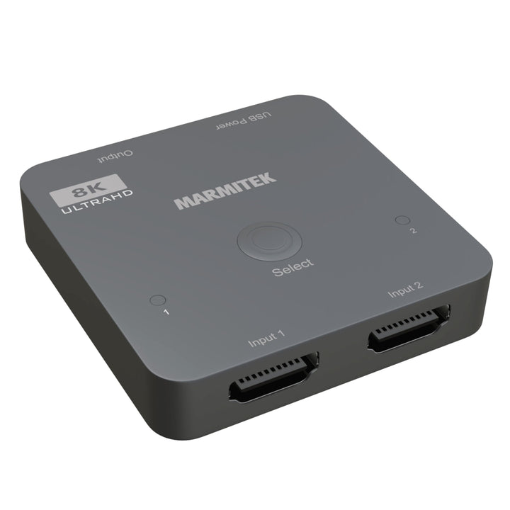 HDMI 2.1 Switch - Marmitek AS28 - 8K HDMI switch - 4K 120Hz - HDR - 2 ein / 1 aus - HDMI Switch 4K 1