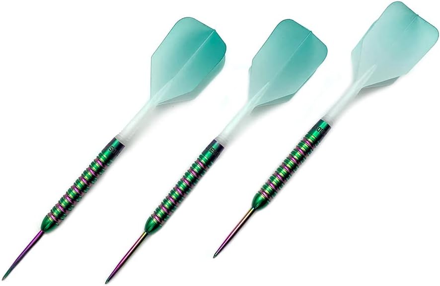 CUESOUL PINK/BLAU/GRÜN GEM Stone 21g/22g Stahlspitze 90% Tungsten Dart Set mit Uniformity Titanium C