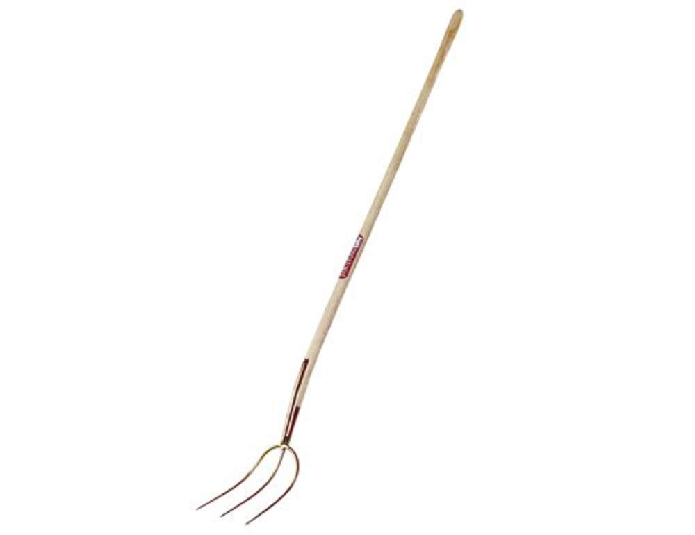Freund Victoria Erntekönig Streugabel 33925 (mit Eschenstiel 135 cm, 3 Zinken, Mistgabel gold lackie