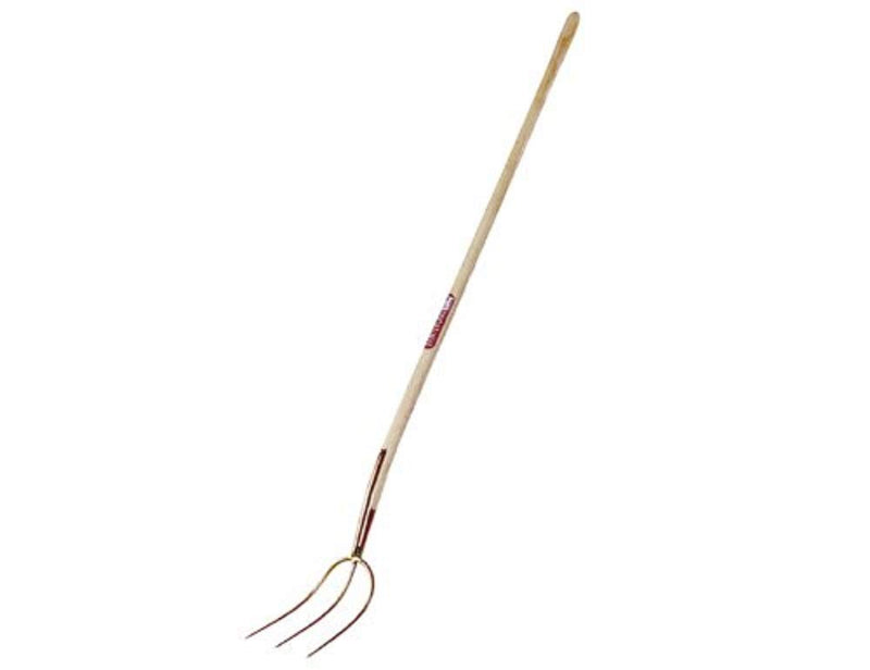 Freund Victoria Erntekönig Streugabel 33925 (mit Eschenstiel 135 cm, 3 Zinken, Mistgabel gold lackie