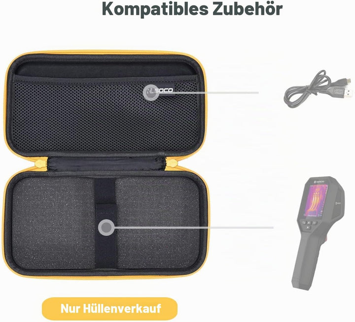 RLSOCO Tasche für FLIR TG165-X / TG267 / TG275 Wärmebildkamera & für Fluke VT04A mit DIY-Schaum (nur