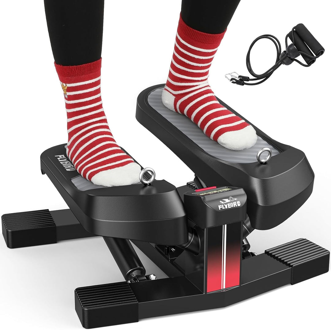 FLYBIRD Treppenstepper für Übungen, Pro Twist Stepper Maschine mit Widerstandsband, 158,8 kg Gewicht