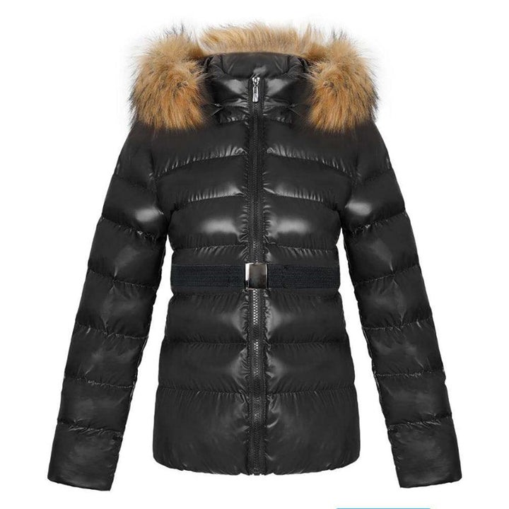 Damen Jacke Steppjacke Warme Winter Übergangsjacke Gesteppt Stepp Wintermantel mit Gürtel Daunenmant