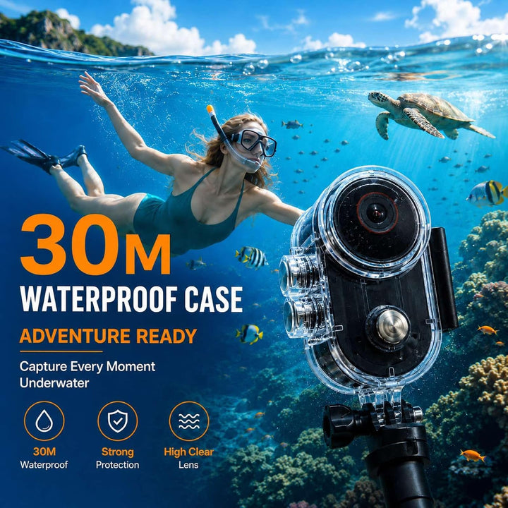 4K Ultra HD Action Cam, 6-Achsen elektronische Bildstabilisierung, 154° Weitwinkelobjektiv, wasserdi