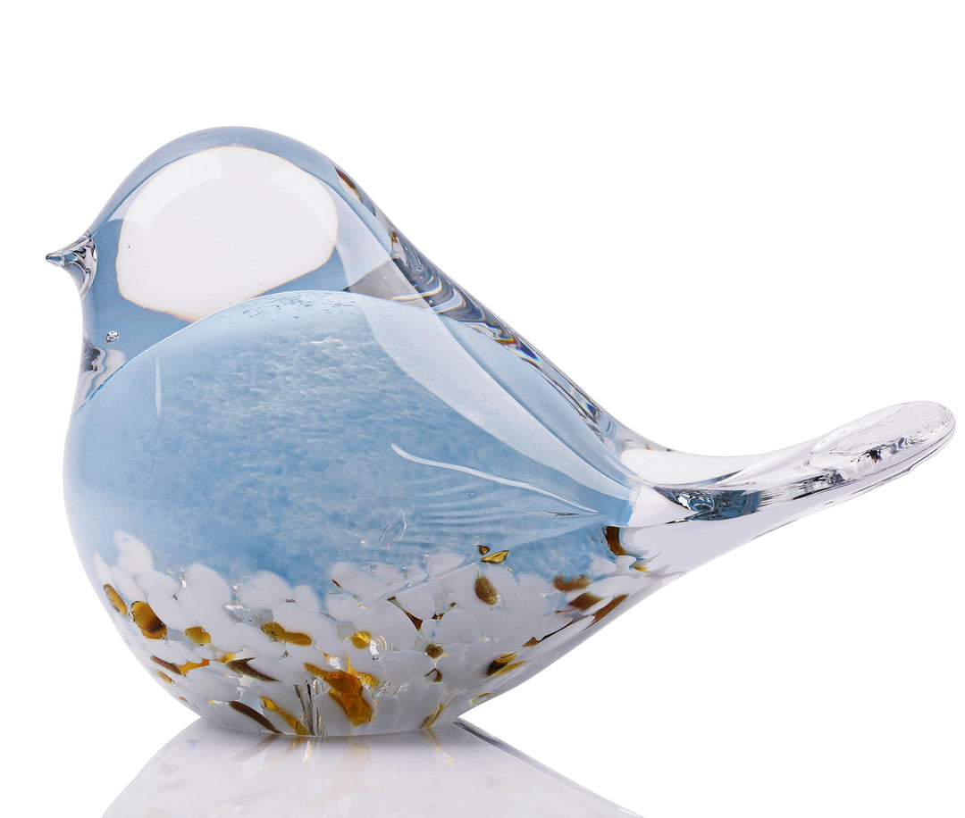 WUBIANJIE Mundgeblasene Glas-Vogelstatue, Sammlerstück, Tierkunst, Briefbeschwerer, Wohnzimmer, Schl