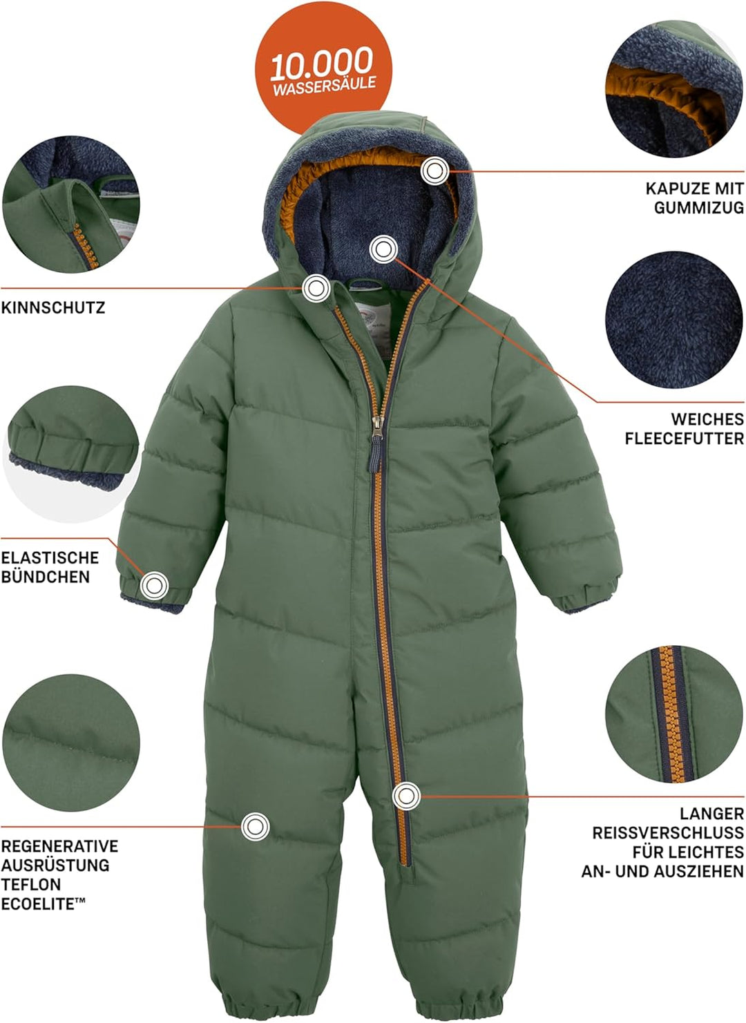 first instinct by killtec Unisex Fiow 32 Mns Onpc Overall/Schneeanzug in Daunenoptik mit Kapuze 2T-3