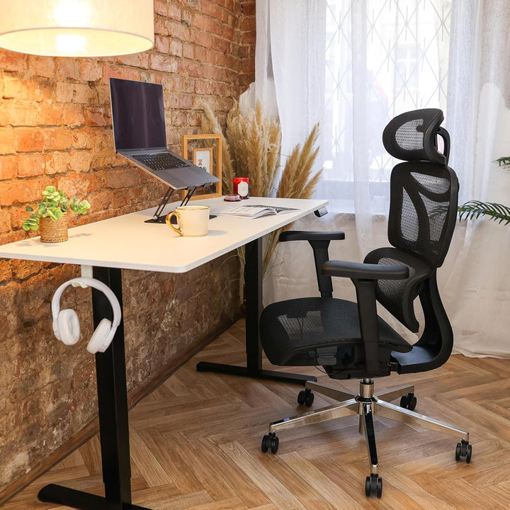 Laptop Ständer Höhenverstellbar 360° Drehbar – Notebook/Tablet Halterung Stabil – Stahl Schwarz bis