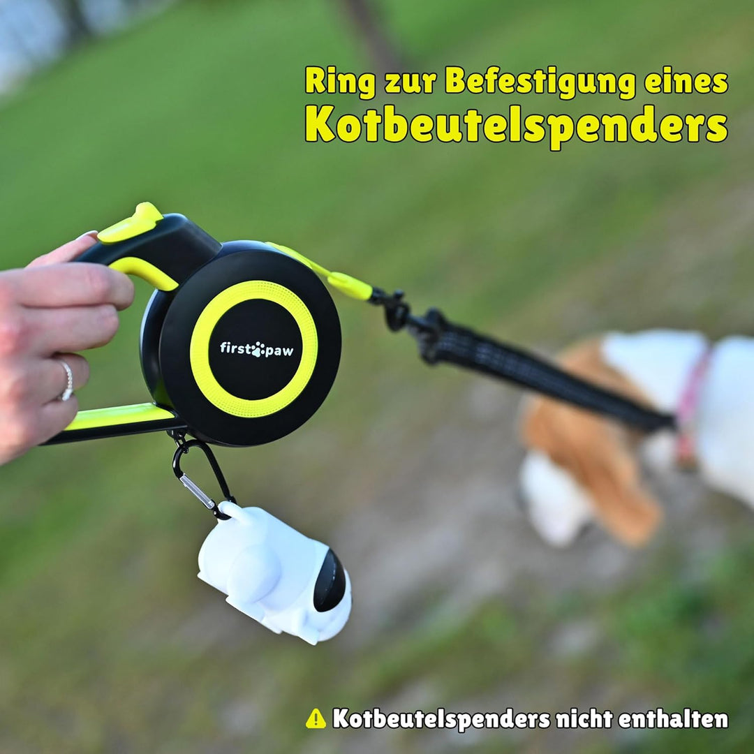 Rollleine Für Hunde bis 50 kg - Ausziehbar Hundeleine 5m, Reflektierendes Band, ergonomisches Design