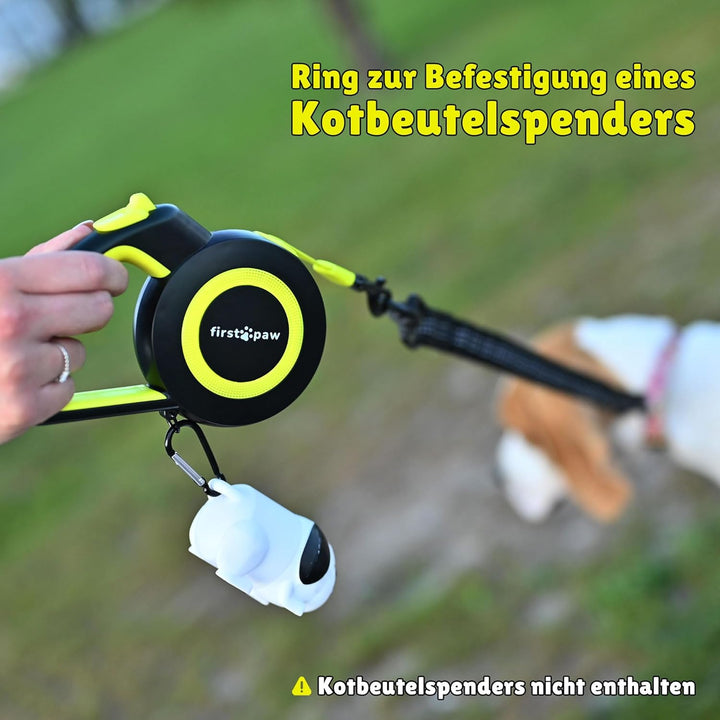 Rollleine Für Hunde bis 50 kg - Ausziehbar Hundeleine 5m, Reflektierendes Band, ergonomisches Design
