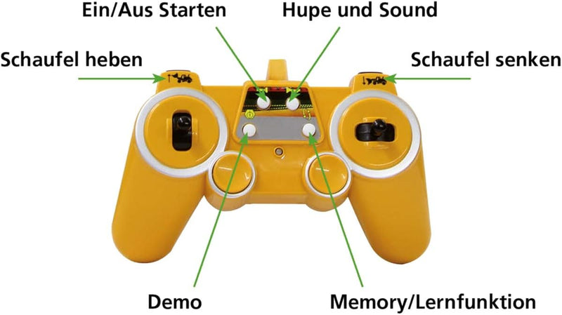 Baustellenfahrzeug ferngesteuert OFFIZIELL LIZENZIERT RC 1:20 (2.4 GHz) Spielzeug Modell Fahrzeug (L