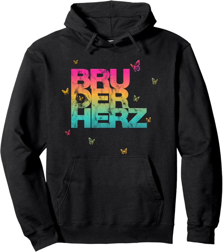 Schöne Idee für deinen Bruder: BRUDERHERZ (Vintage Edition) Pullover Hoodie