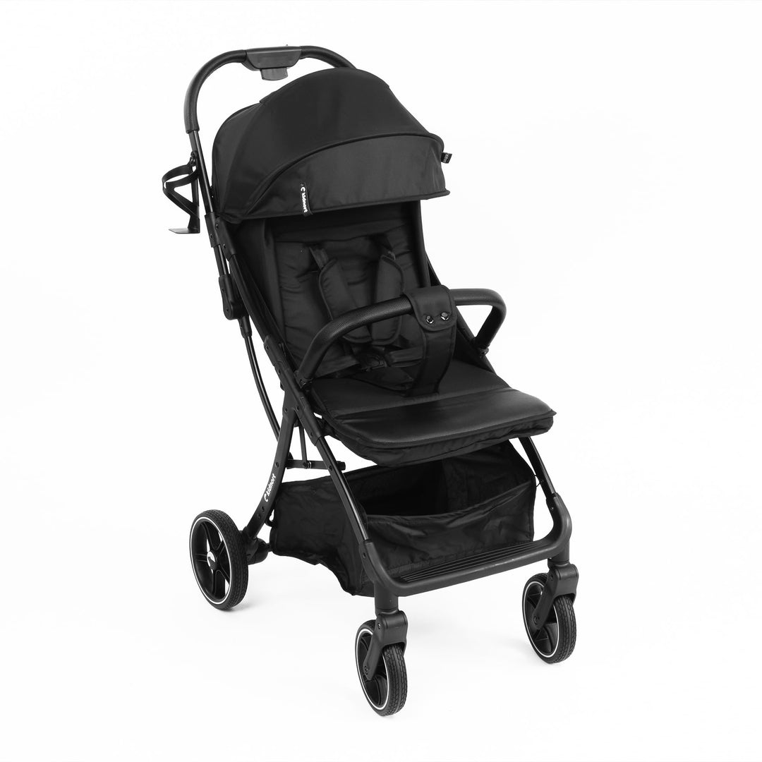 Fjällräv Buggy Kinderwagen bis 22 kg, Leicht, Einhand-Faltbar, 4-fach Verdeck mit Fenster, 360° Gel-