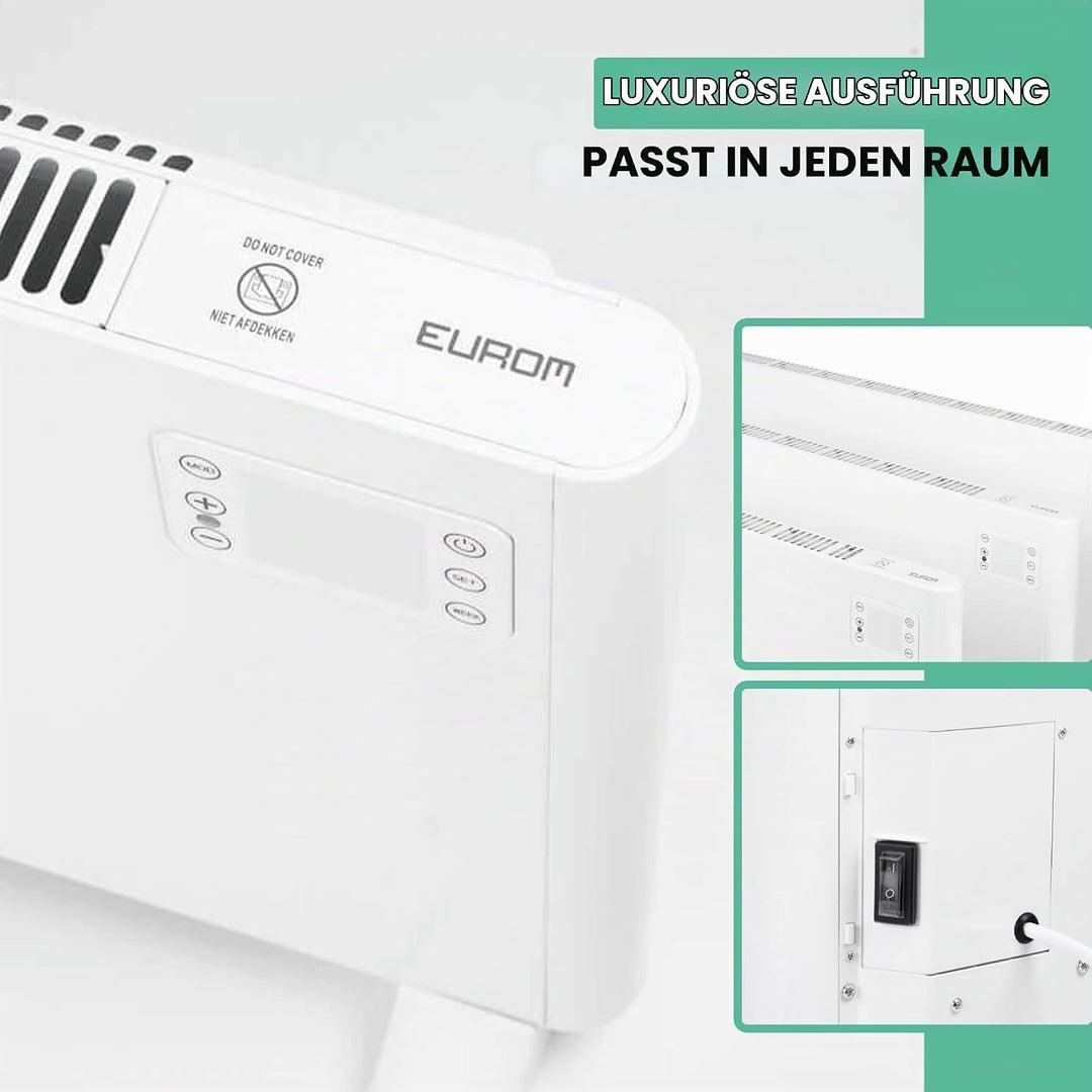 Eurom Alutherm Wandheizung 1000 Watt WiFi Steuerung