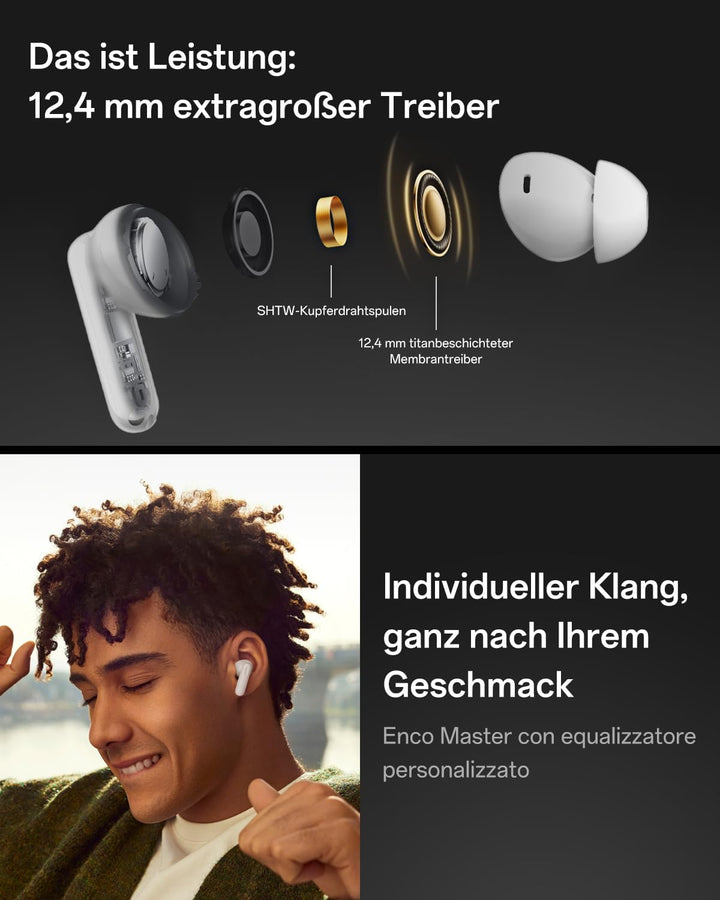 OPPO Enco Buds3 Pro True Wireless Ohrhörer, Bluetooth 5.4 Stereo In-Ear-Headset, Klare Gesangswieder