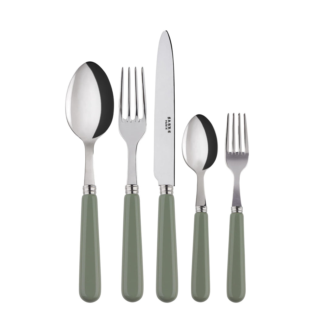 SABRE PARIS - Tafelbesteck-Set, 5-teilig - Pop - Messer, Gabel, Esslöffel, Teelöffel &amp; Kuchengabel -