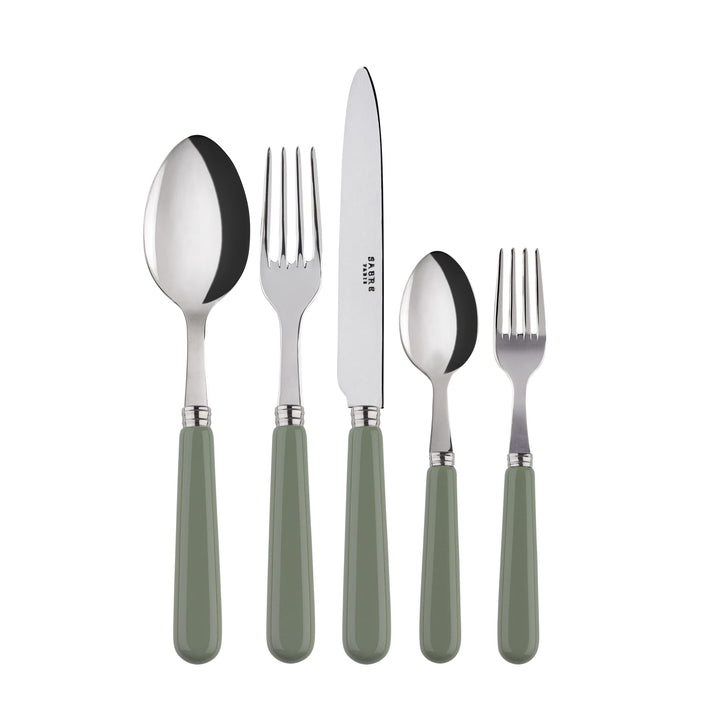 SABRE PARIS - Tafelbesteck-Set, 5-teilig - Pop - Messer, Gabel, Esslöffel, Teelöffel &amp; Kuchengabel -