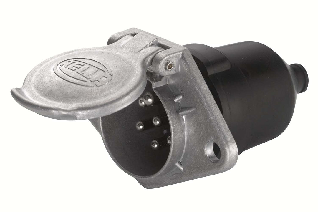 HELLA 8JB 003 833-011 Steckdose - 24V - 7-polig - Stecker: Flachstecker - Metall - DIN/ISO: 1185 7 -