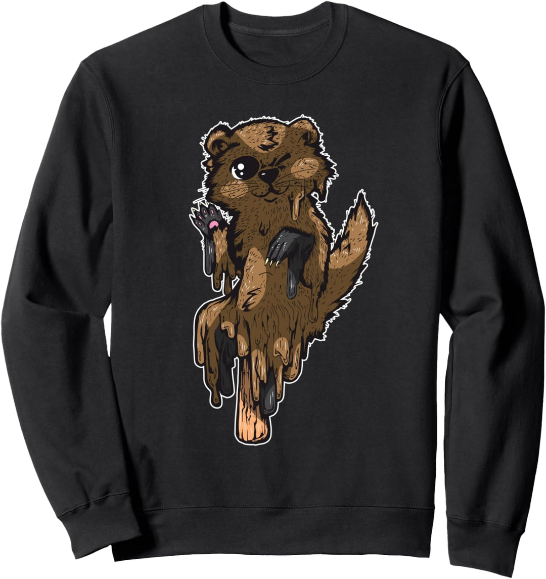Schmelzender Otter Eis - Eiscremeförmige Tiere Sweatshirt
