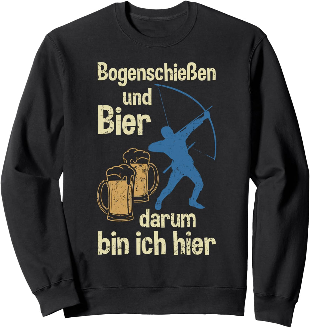 Bogenschiessen & Bier Bogenschützen Bogensport Geschenk Sweatshirt