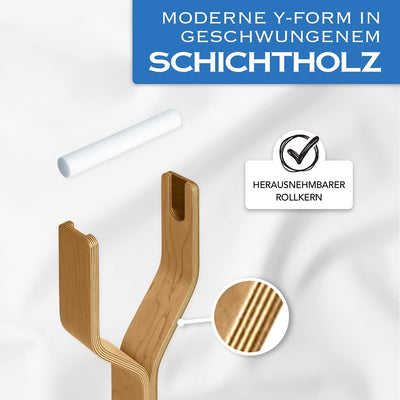 Libaro WC-Garnitur - TRIEST - Stand Toilettengarnitur - WC-Bürste in weiss - Papierrollenhalter aus