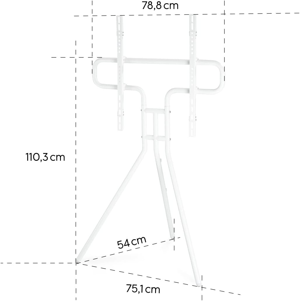 Hama TV Ständer im Staffelei Design (stabiler Fernsehständer für 37-75 Zoll, höhenverstellbarer TV S