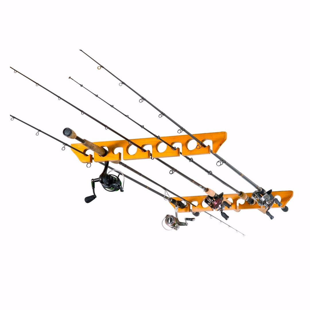 Old Cedar Outfitters CPR-009 Deckenregal für Angelruten, massives Kiefernholz, für bis zu 9 Angelrut