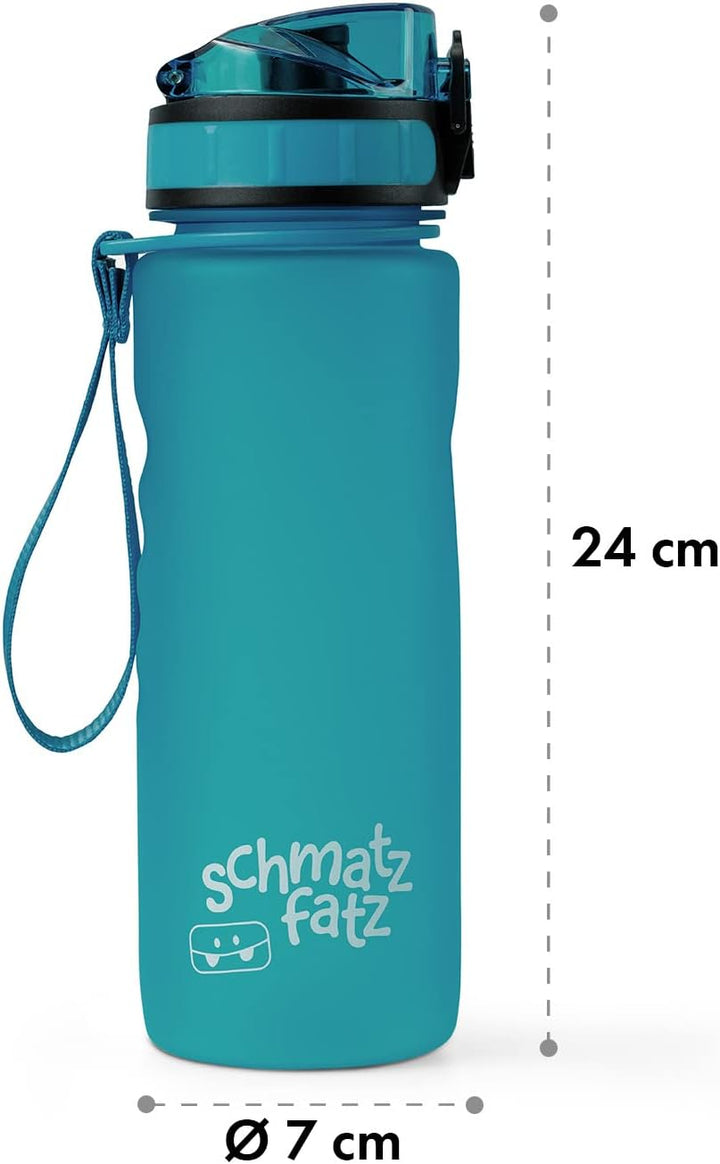 schmatzfatz Trinkflasche Kinder Auslaufsicher 0,5L, Sport Trinkflasche Schule zum Wandern & Fitnesss