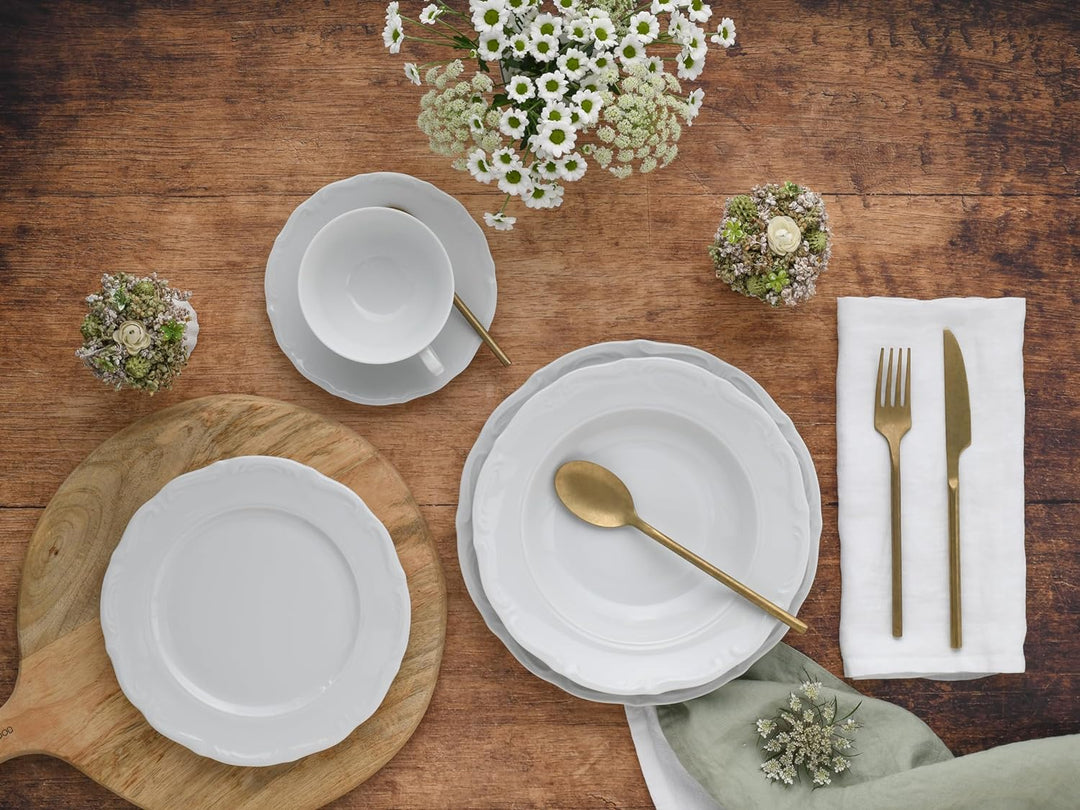 Creatable Kombiservice 30 teilig, Porzellan, Weiss Kombiservice 30-teilig
