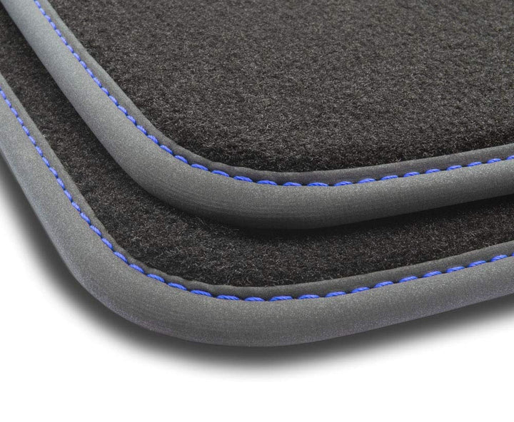 M MOTOS Velours Premium fussmatten Auto kompatibel mit Opel Corsa D 2006-2014 - Premium, Matt, Blau