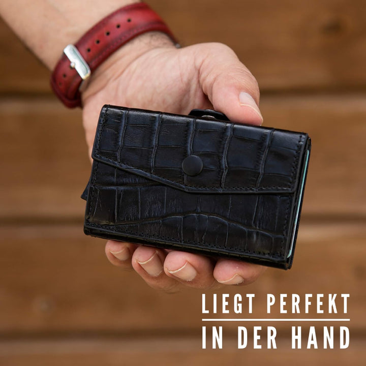 Solo Pelle Kartenetui | Kreditkartenetui | Leder Geldbörse Slim Wallet Portmonee | Geldbeutel mit RF