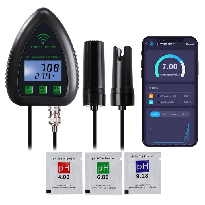 Wasser Qualität Prüfer pH/TDS/Salz/S.G/Temperatur Online APP Überwachung WiFi Prüfer für Aquarium Hy
