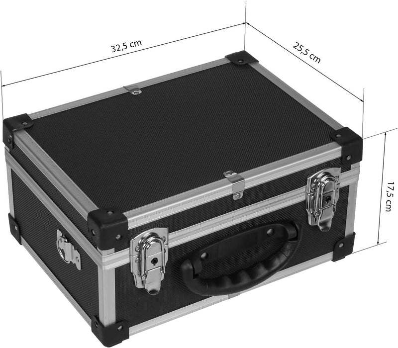 anndora Werkzeugkoffer 70106 Aluminium Rahmen Koffer - Werkzeugkiste 32,5 x 25,5 x 17,5 cm mit Neopr