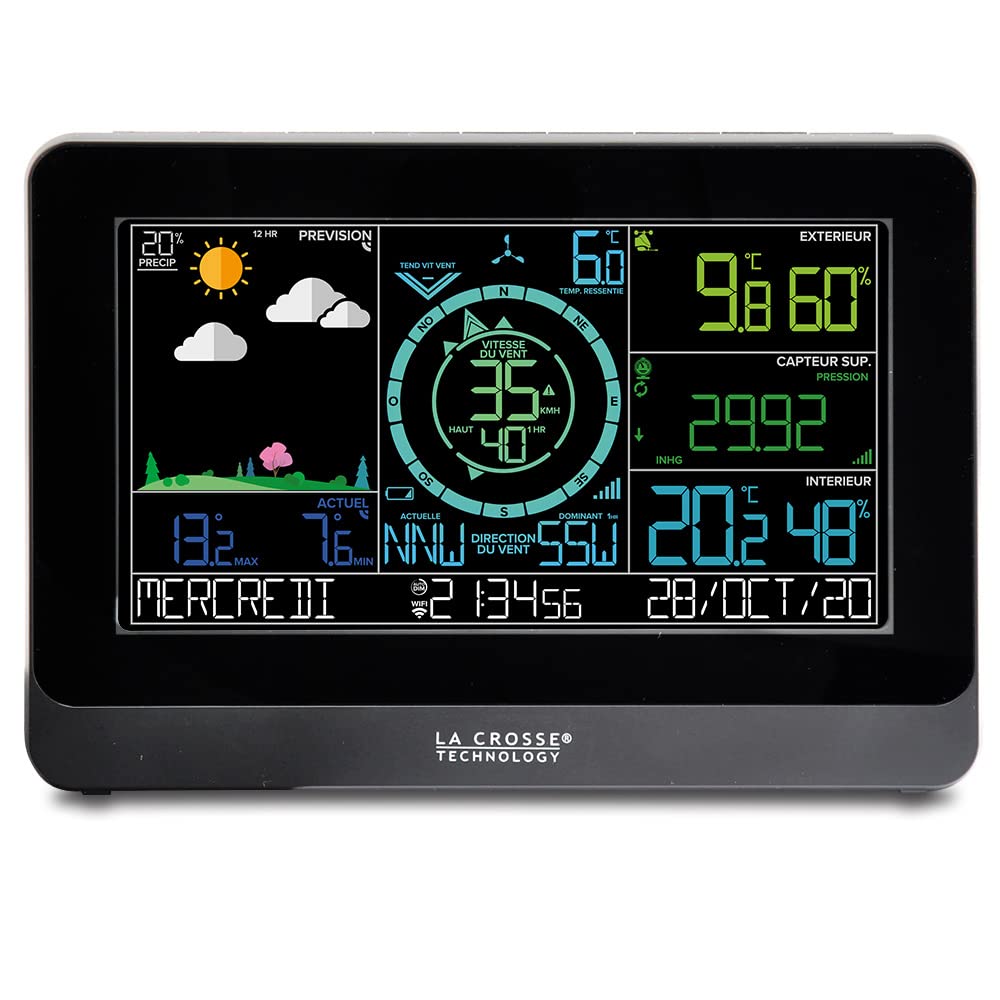 La Crosse Technology - WS6863 Wetterstation Semi-Professional mit WLAN-Verbindung – Schwarz