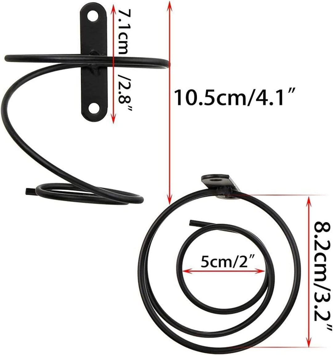 Packung mit 6 An der Wand Montierten Regalen - Rot Flaschen Display Halter mit Schrauben, Metall Org