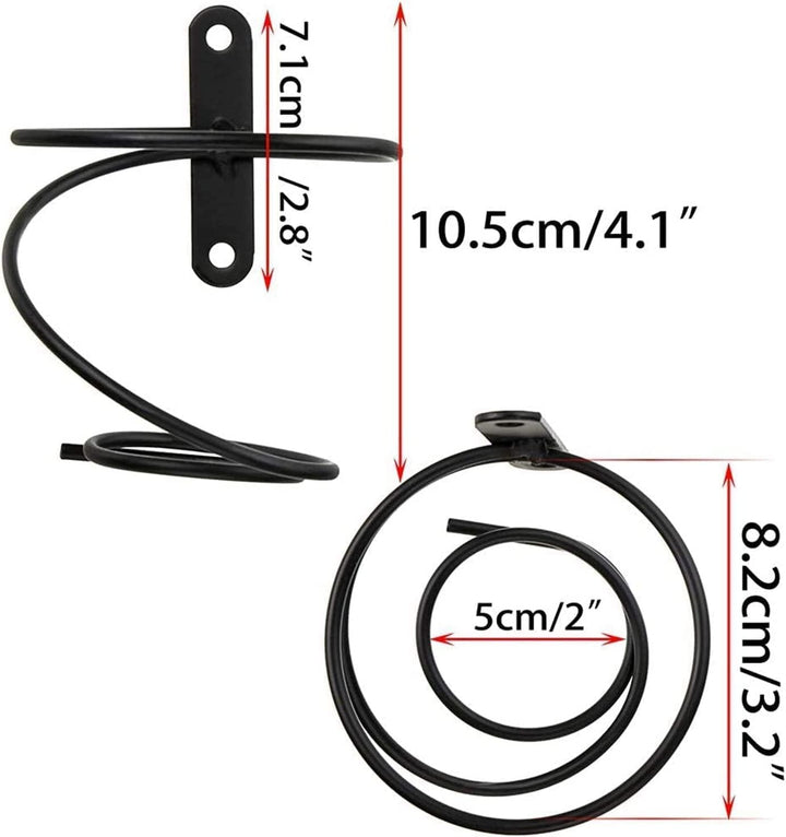 Packung mit 6 An der Wand Montierten Regalen - Rot Flaschen Display Halter mit Schrauben, Metall Org