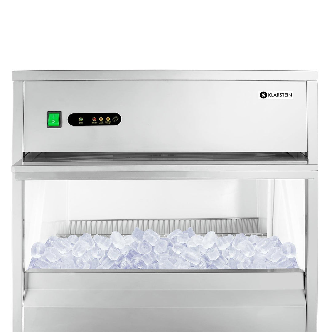 Klarstein Powericer Profi-Eiswürfelmaschine - Eiswürfelbereiter, Ice Maker, LED, geschmacksneutrale