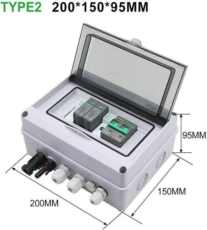 Solar-PV-Kombinierbox, 550 V, 1-in-1-Ausgang, 1-saitig, Solar-PV-Kombinationsbox, Schutz, wasserdich