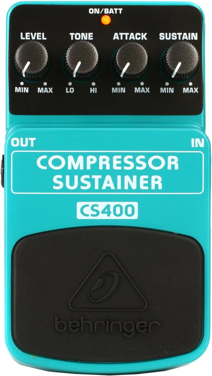 Behringer Digital Reverb DR600 Reverb Effektpedal & Compressor/Sustainer CS400 Ultimatives Dynamik-E