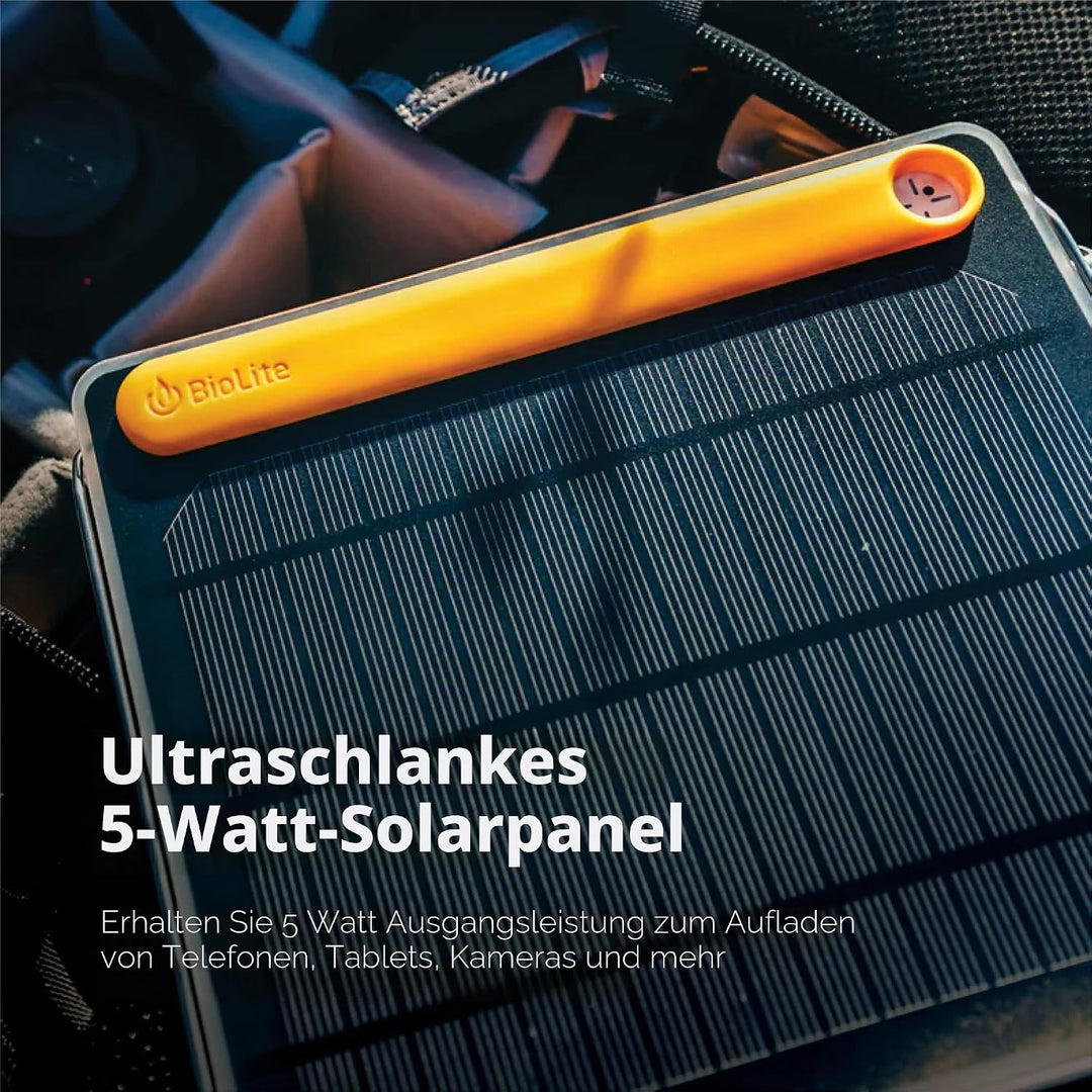 Biolite SolarPanel Ultradünnes Modul mit integriertem 3200 mAh Akku, 5 oder 10 W 5 W one size, one s