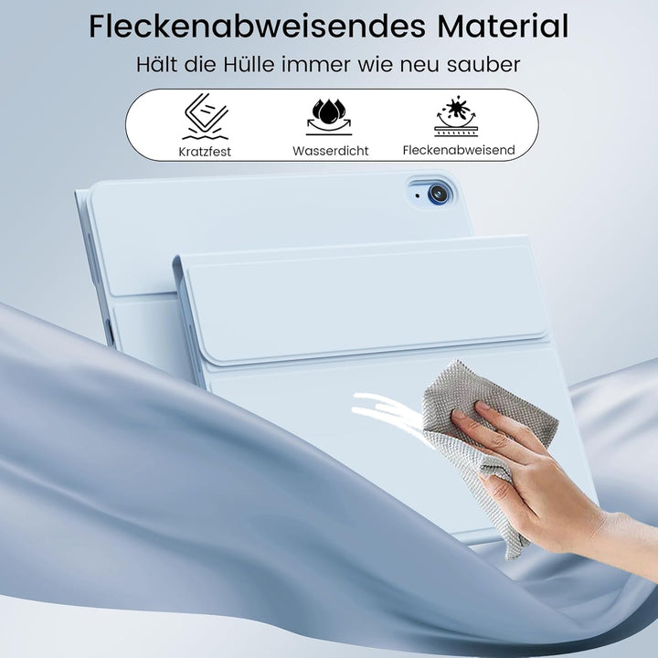 Hülle mit Tastatur für iPad (A16) 10/11 Generation, 10.9/11 Zoll, (2022/2025), Soft TPU Rückseite Ge